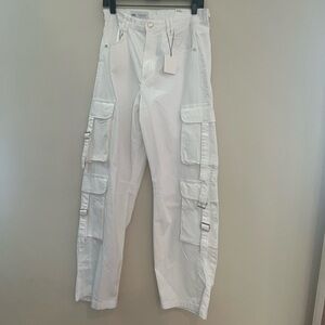 Zara Women's Cream Cargo Pants